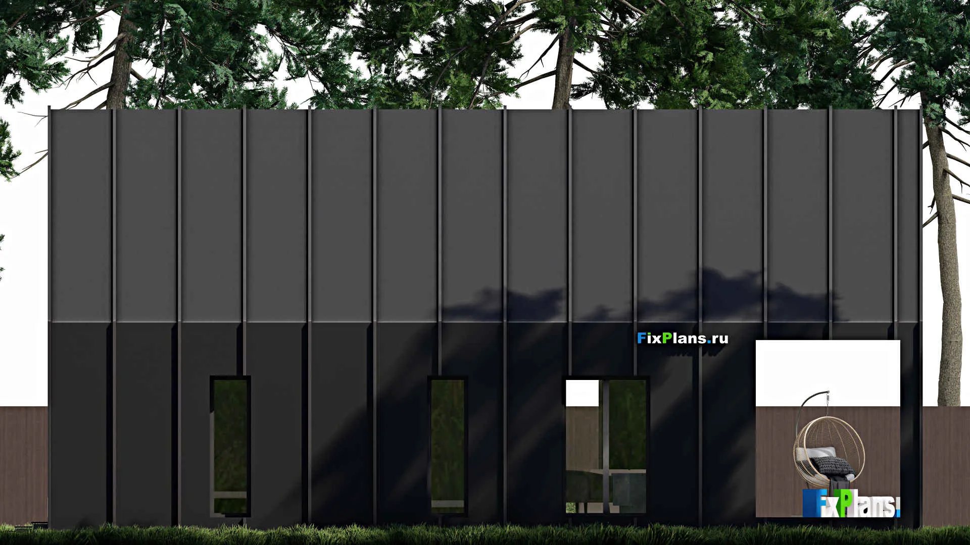 F-0314 - Проект дома с мансардой 9 на 12, площадью 140 м² с террасой и 3 спальнями