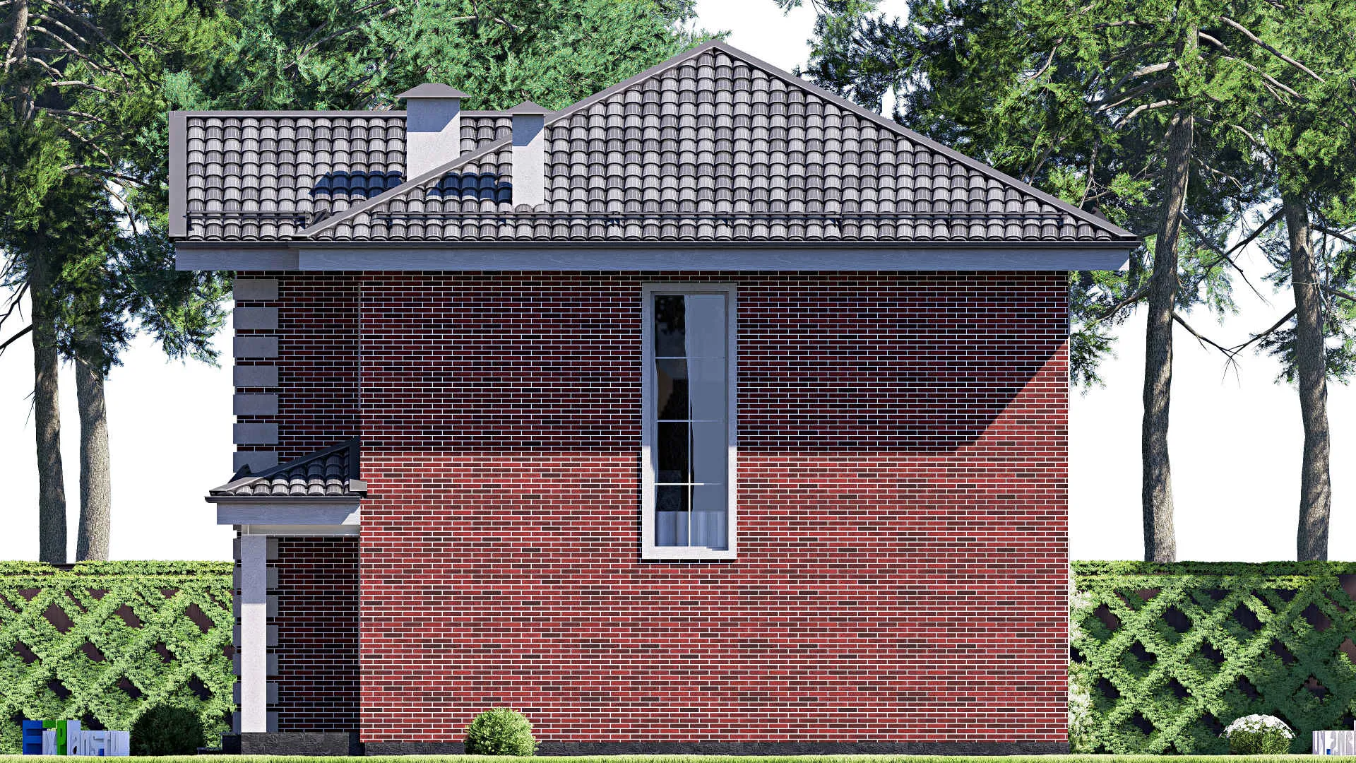 F-17684 - Проект двухэтажного дома 10 на 11, площадью 130 м² с 4 спальнями