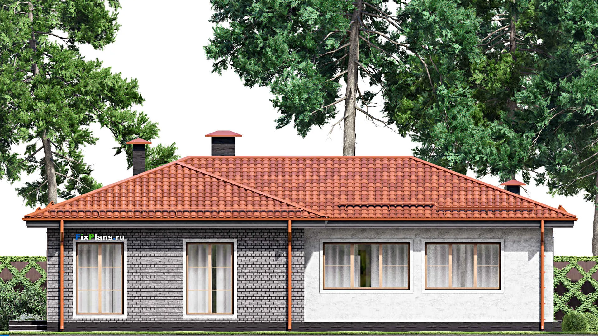 F-15416 - Проект бани 10 на 15, площадью 120 м² с комнатой отдыха, терассой, санузлом и спальней