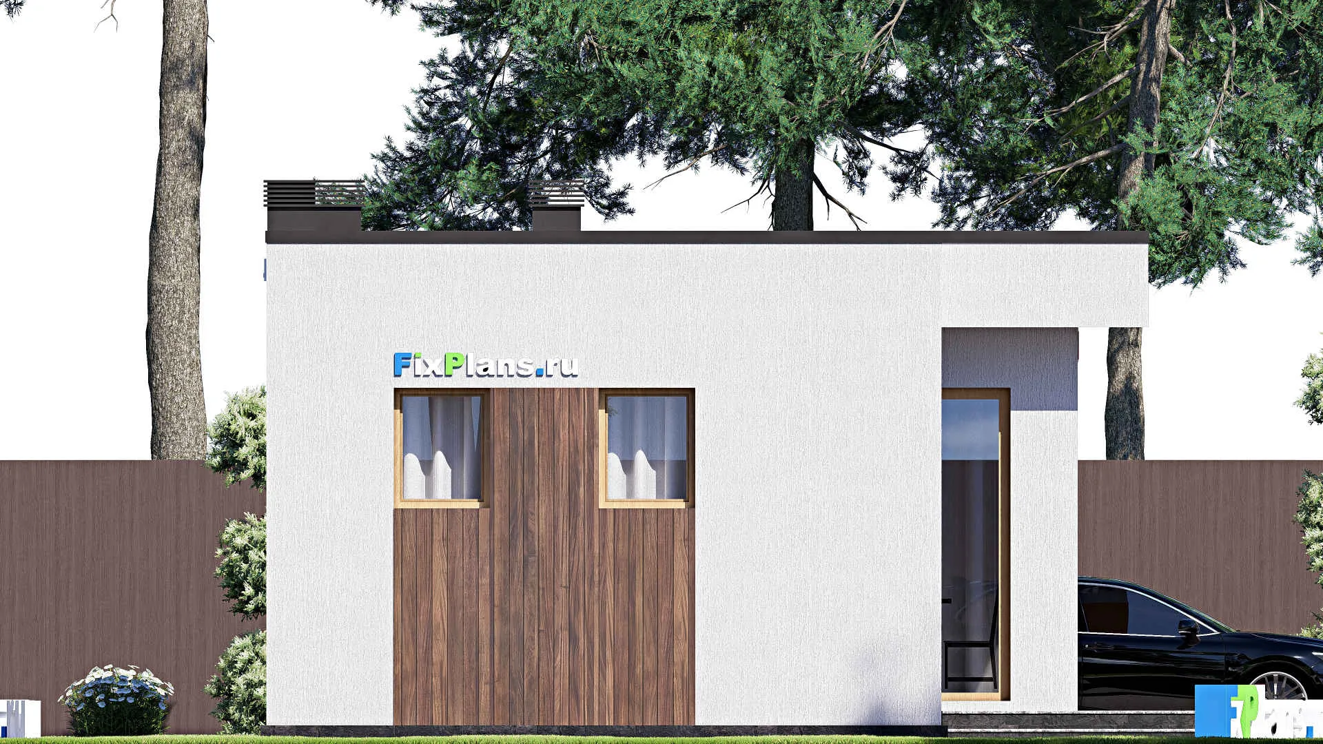 F-21491 - Проект бани 8 на 13, площадью 70 м² с комнатой отдыха и санузлом