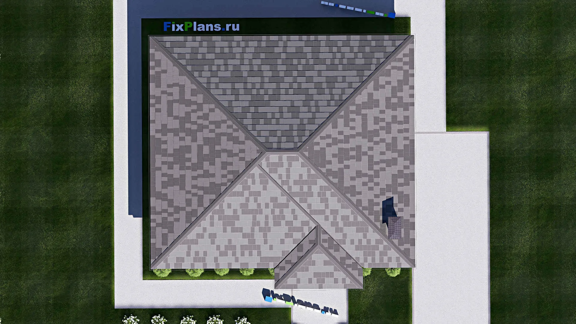 F-18512 - Проект одноэтажного дома 12 на 13, площадью 110 м² с 3 спальнями