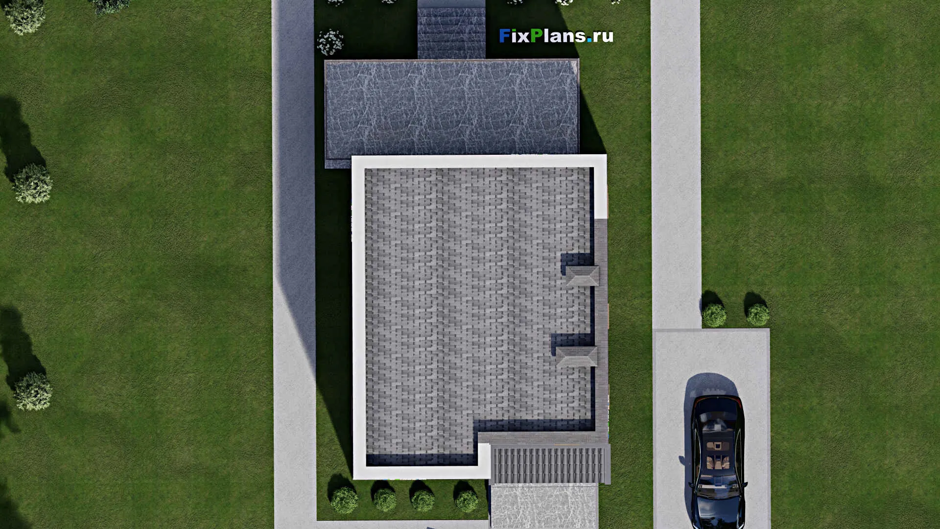 F-6443 - Проект двухэтажного дома 10 на 15, площадью 210 м² с террасой, балконом и 3 спальнями