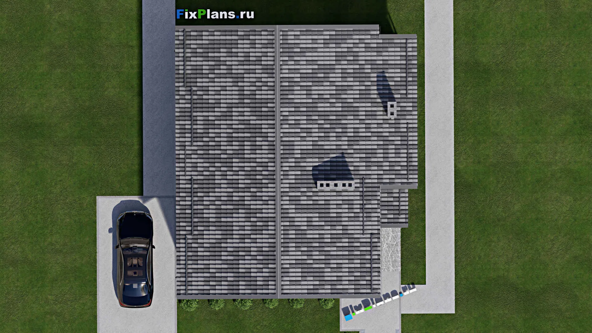 F-2834 - Проект дома с мансардой 11 на 13, площадью 150 м² с 4 спальнями