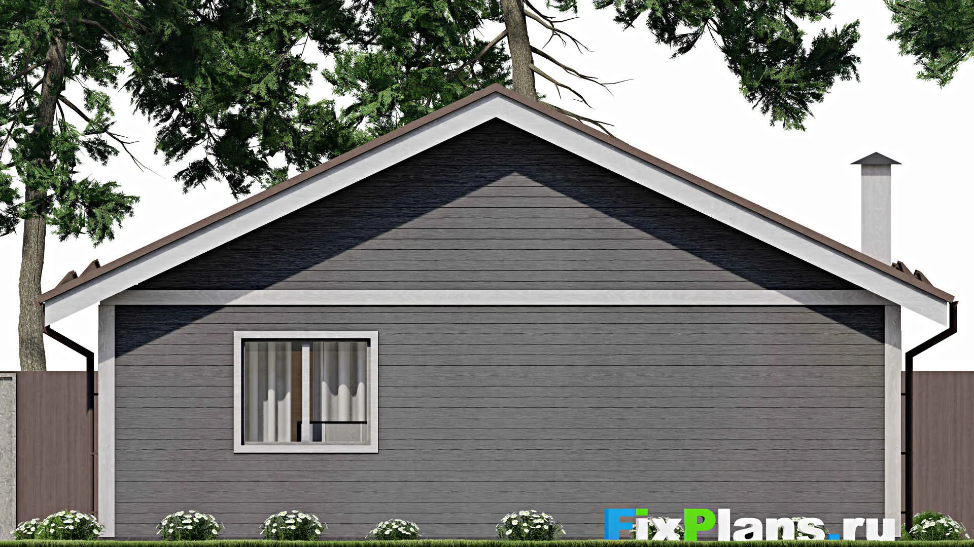 F-10061 - Проект одноэтажного дома 11 на 16, площадью 130 м² с 3 спальнями