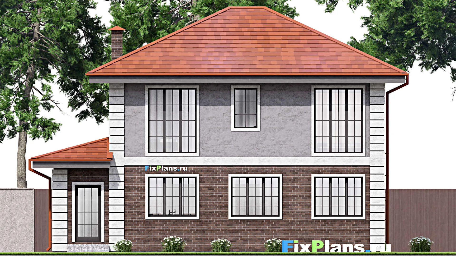 F-14795 - Проект двухэтажного дома 9 на 12, площадью 130 м² с 3 спальнями